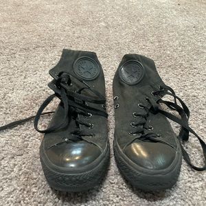 all black high top converse